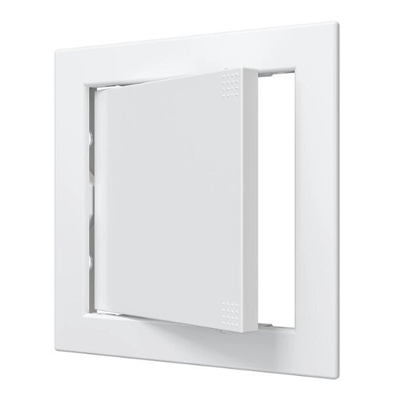 Revízijas lūka-durvis | atverama ar spiedienu | ar atloku | 168x168x24mm | balta | plastmasa | RDL1515A Revízijas lūka-durvis | atverama ar spiedienu | ar atloku | 168x168x24mm | balta | plastmasa | RDL1515A