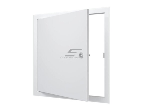 Revizinės durelės-liukas su užraktu | 560x560x30mm | balta | plienas | RDL5050SU Revizinės durelės-liukas su užraktu | 560x560x30mm | balta | plienas | RDL5050SU
