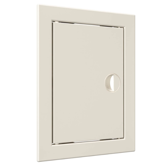 Inspection hatch door | 218x168x24mm | with handle and flange | ivory | plastic | RDL1520S 1