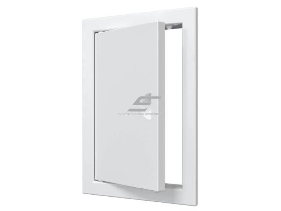 Revizinės durelės-liukas | su rankenėle ir flanšu | 172x122x24mm | baltos | plastikas | RDL1015R