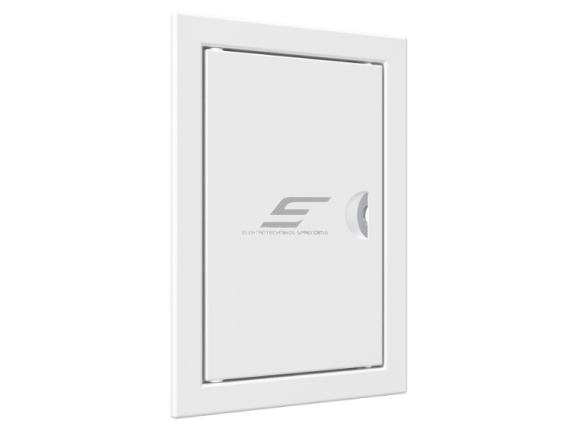 Revizinės durelės-liukas | su rankenėle ir flanšu | 172x122x24mm | baltos | plastikas | RDL1015R 1