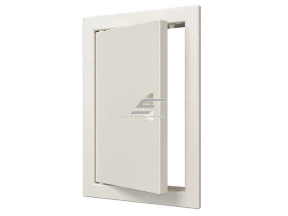Revizinės durelės-liukas | su rankenėle ir flanšu | 172x122x24mm | Smėlio spalvos| plastikas | RDL1015S