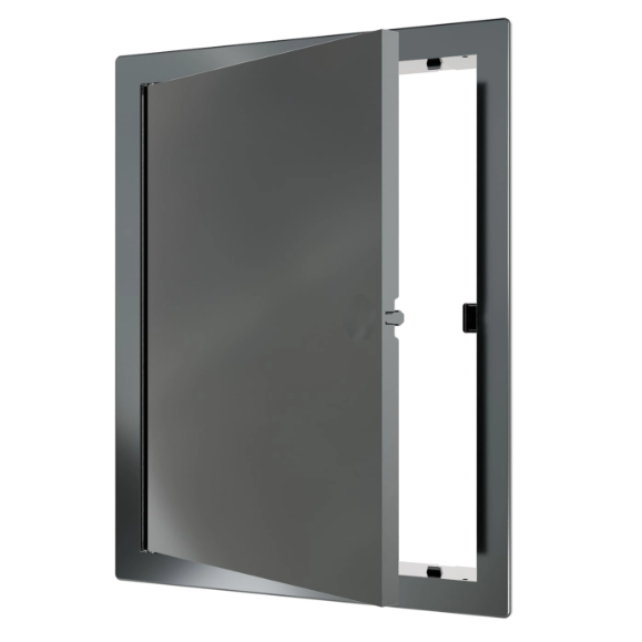 Inspection door–hatch | push-open | 222×172×24 mm | gray | plastic Inspection door–hatch | push-open | 222×172×24 mm | gray | plastic