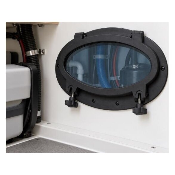 Access hatch with window | 130x323mm | plastic | black 4 Access hatch with window | 130x323mm | plastic | black 4