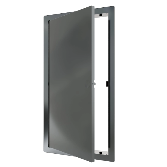 Inspection door–hatch | push-open | 322×172×24 mm | gray | plastic Inspection door–hatch | push-open | 322×172×24 mm | gray | plastic