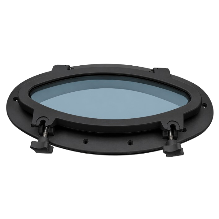 Access hatch with window | 130x323mm | plastic | black 1 Access hatch with window | 130x323mm | plastic | black 1