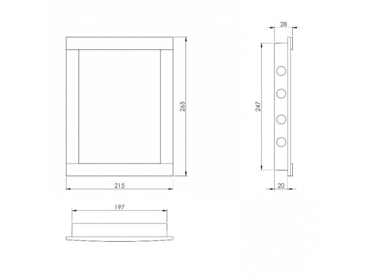 Revizinės durelės 197x247x20mm | balta | plastikas | PL2025 EuroPlast 1