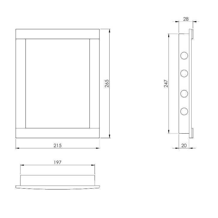 Inspection door 197x247x20mm | white | plastic | PL2025 EuroPlast 1