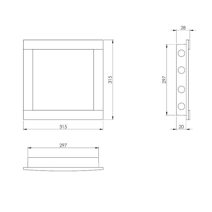 Revideerimisluuk 297x297x20mm | valge | plastmass | PL3030 EuroPlast 1