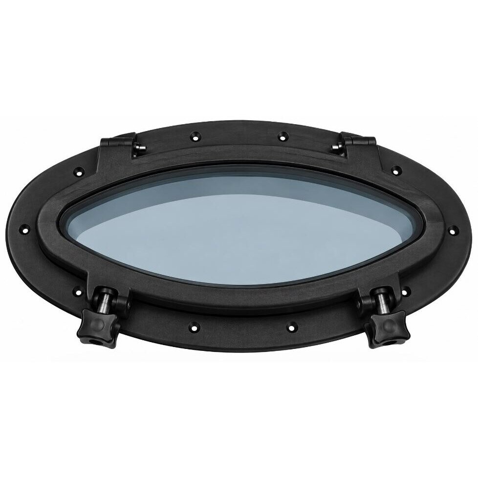 Access hatch with window | 130x323mm | plastic | black 2 Access hatch with window | 130x323mm | plastic | black 2