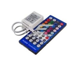 LED RGB valdiklis | modulis 37 | 72W | 12-24VDC | ant laido | su 44 klavišų pulteliu LED RGB valdiklis | modulis 37 | 72W | 12-24VDC | ant laido | su 44 klavišų pulteliu