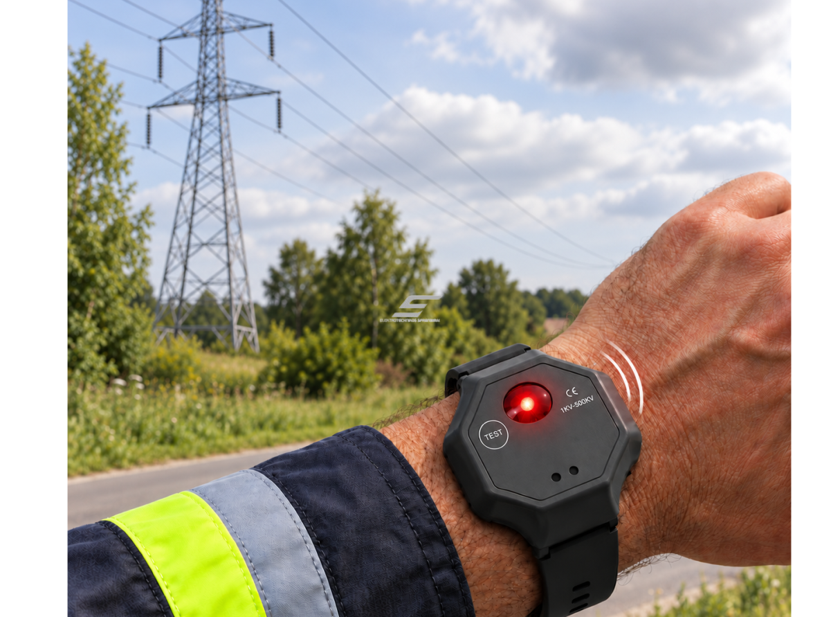 Riešo įtampos priartėjimo signalizatorius | bekontaktis | 0,4–500 kV AC | garso ir šviesos signalas | CR1632 | IP54 | KGT1860 | ES-KGT1860 1 Riešo įtampos priartėjimo signalizatorius | bekontaktis | 0,4–500 kV AC | garso ir šviesos signalas | CR1632 | IP54 | KGT1860 | ES-KGT1860 1