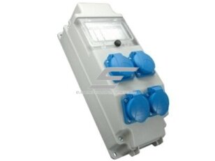Pramoninis skydelis | dėžutė | 5 modulių | su kištukiniais lizdais 4x230V | hermetinis | garažams | komercinėms patalpoms | IP44 | SEZ | VZ16S | ROS5/x-16 | 8584128104328