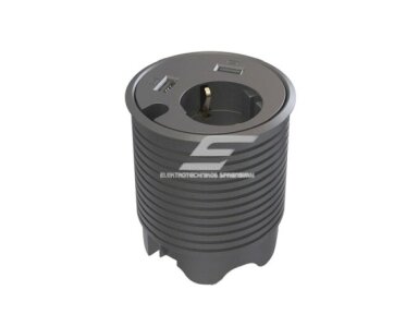 Kištukinių lizdų blokas | montuojamas į baldus | apvalus | 1xSchuko | 2xUSB-A+C | 2xAngos laidams | Ø79mm | 1,25m kabelis | reguliuojamas gylis | juodas | Bachmann KO.935-PD16-MG Kištukinių lizdų blokas | montuojamas į baldus | apvalus | 1xSchuko | 2xUSB-A+C | 2xAngos laidams | Ø79mm | 1,25m kabelis | reguliuojamas gylis | juodas | Bachmann KO.935-PD16-MG
