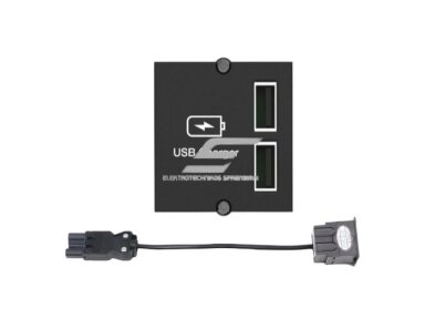 USB lizdų blokas | montuojamas į baldus | 2xUSB-A | 0,2m kabelis | GST18i3 | juodas | Bachmann BA.917.224 USB lizdų blokas | montuojamas į baldus | 2xUSB-A | 0,2m kabelis | GST18i3 | juodas | Bachmann BA.917.224