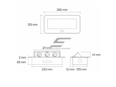 Kištukinių lizdų blokas | montuojamas į baldus | užsidarantis | 2xSchuko | 2xUSB-A+C | 266x133x67mm | 1,5m kabelis | pilkas | KOMB-ALU-2DE-USB-M1W | 5900652145966 Kištukinių lizdų blokas | montuojamas į baldus | užsidarantis | 2xSchuko | 2xUSB-A+C | 266x133x67mm | 1,5m kabelis | pilkas | KOMB-ALU-2DE-USB-M1W | 5900652145966