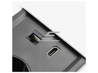 Kištukinių lizdų blokas | montuojamas į baldus | užsidarantis | 2xSchuko | 2xUSB-A+C | 1xHDMI | 1xRJ45 | 310x100x58mm | 1,5m kabelis | juodas | AE-PB2SPRES-20 | 5902801349669 Kištukinių lizdų blokas | montuojamas į baldus | užsidarantis | 2xSchuko | 2xUSB-A+C | 1xHDMI | 1xRJ45 | 310x100x58mm | 1,5m kabelis | juodas | AE-PB2SPRES-20 | 5902801349669