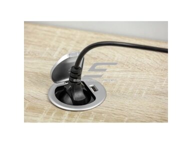 Kištukinių lizdų blokas | kolona | montuojamas į baldus | apvalus | užsidarantis | 1xSchuko | 1xUSB-A | Ø60mm | 1,9m kabelis | sidabrinis | GTV | AE-BPW1S1UCH-53 | 5902801253713 Kištukinių lizdų blokas | kolona | montuojamas į baldus | apvalus | užsidarantis | 1xSchuko | 1xUSB-A | Ø60mm | 1,9m kabelis | sidabrinis | GTV | AE-BPW1S1UCH-53 | 5902801253713