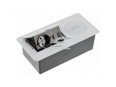 Kištukinių lizdų blokas | montuojamas į baldus | užsidarantis | 1xSchuko | 2xUSB-A+C | belaidė įkrovimo stotelė | 240x119x72mm | 1,5m kabelis | sidabrinis | AE-PB1SAVAP-53 | 5902801326172 Kištukinių lizdų blokas | montuojamas į baldus | užsidarantis | 1xSchuko | 2xUSB-A+C | belaidė įkrovimo stotelė | 240x119x72mm | 1,5m kabelis | sidabrinis | AE-PB1SAVAP-53 | 5902801326172