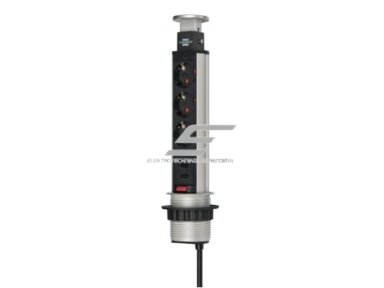 Išsikeliantis kištukinių lizdų blokas | kolona | montuojamas į baldus | apvalus | 3xSchuko | 2xUSB-A | Ø60mm | 2m kabelis | juodas/sidabrinis | Brennenstuhl | 1396200013 | 4007123638956 Išsikeliantis kištukinių lizdų blokas | kolona | montuojamas į baldus | apvalus | 3xSchuko | 2xUSB-A | Ø60mm | 2m kabelis | juodas/sidabrinis | Brennenstuhl | 1396200013 | 4007123638956
