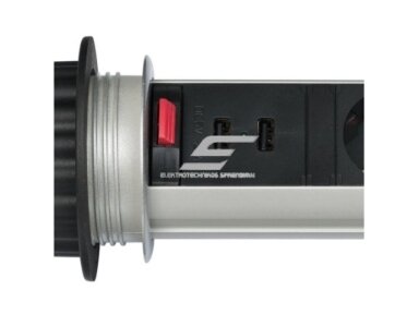 Išsikeliantis kištukinių lizdų blokas | kolona | montuojamas į baldus | apvalus | 3xSchuko | 2xUSB-A | Ø60mm | 2m kabelis | juodas/sidabrinis | Brennenstuhl | 1396200013 | 4007123638956 Išsikeliantis kištukinių lizdų blokas | kolona | montuojamas į baldus | apvalus | 3xSchuko | 2xUSB-A | Ø60mm | 2m kabelis | juodas/sidabrinis | Brennenstuhl | 1396200013 | 4007123638956