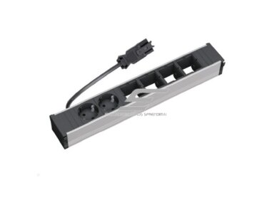 Kištukinių lizdų blokas | montuojamas į baldus | 2xSchuko | 4xPasirenkamos jungtys | 369×137mm | 0,2m kabelis | GST13i3 | juodas | Bachmann CONI BA.912.005 Kištukinių lizdų blokas | montuojamas į baldus | 2xSchuko | 4xPasirenkamos jungtys | 369×137mm | 0,2m kabelis | GST13i3 | juodas | Bachmann CONI BA.912.005