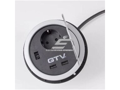 Kištukinių lizdų blokas | kolona | montuojamas į baldus | apvalus | užsidarantis | 1xSchuko | 2xUSB-A | Ø100mm | 1,5m kabelis | sidabrinis | GTV | AE-BPW1S2UCH-80 | 5901867196439 Kištukinių lizdų blokas | kolona | montuojamas į baldus | apvalus | užsidarantis | 1xSchuko | 2xUSB-A | Ø100mm | 1,5m kabelis | sidabrinis | GTV | AE-BPW1S2UCH-80 | 5901867196439