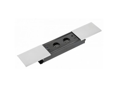 Kištukinių lizdų blokas | montuojamas į baldus | užsidarantis | 2xSchuko | 2xUSB-A+C | 1xHDMI | 1xRJ45 | 310x100x58mm | 1,5m kabelis | sidabrinis | GTV | AE-PB2SPRES-53 | 5902801349829 Kištukinių lizdų blokas | montuojamas į baldus | užsidarantis | 2xSchuko | 2xUSB-A+C | 1xHDMI | 1xRJ45 | 310x100x58mm | 1,5m kabelis | sidabrinis | GTV | AE-PB2SPRES-53 | 5902801349829
