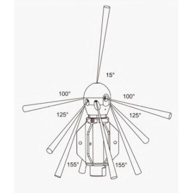Rotary | rotating | moving high-pressure nozzle | for pipeline cleaning | Ø200-900mm | 100-350Bar | 150-350l/min | Ø120x275mm | 50-400rpm