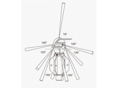 Rotacinis | besisukantis | judantis aukšto slėgio purkštukas | vamzdynų valymui | Ø200-900mm | 100-350Bar | 150-350l/min | Ø120x275mm | 50-400rpm 1