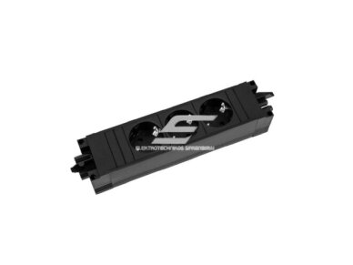 Kištukinių lizdų blokas | montuojamas į baldus | 3xSchuko | 220x52x44mm | PDU | GST18 | juodas | Bachmann BA.336.600 Kištukinių lizdų blokas | montuojamas į baldus | 3xSchuko | 220x52x44mm | PDU | GST18 | juodas | Bachmann BA.336.600