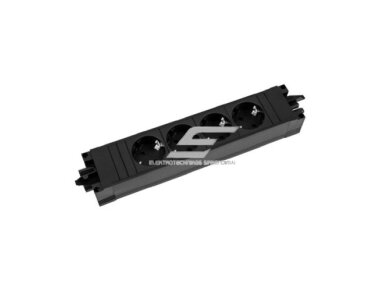 Kištukinių lizdų blokas | montuojamas į baldus | 4xSchuko | 263x52x44mm | PDU | GST18 | juodas | Bachmann BA.336.604 Kištukinių lizdų blokas | montuojamas į baldus | 4xSchuko | 263x52x44mm | PDU | GST18 | juodas | Bachmann BA.336.604