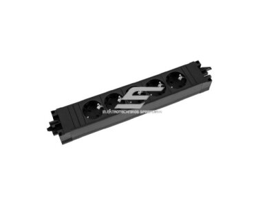 Kištukinių lizdų blokas | montuojamas į baldus | 5xSchuko | 305x52x44mm | PDU | GST18 | juodas | Bachmann BA.336.626 Kištukinių lizdų blokas | montuojamas į baldus | 5xSchuko | 305x52x44mm | PDU | GST18 | juodas | Bachmann BA.336.626