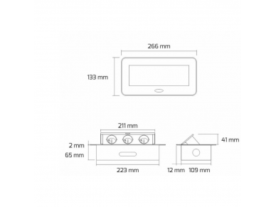 Kištukinių lizdų blokas | montuojamas į baldus | užsidarantis | 2xSchuko | 2xUSB | 266x133x67mm | 3m kabelis | juodas | KOMB-CZ-2DE-USB-M1W | 5900652145973 1 Kištukinių lizdų blokas | montuojamas į baldus | užsidarantis | 2xSchuko | 2xUSB | 266x133x67mm | 3m kabelis | juodas | KOMB-CZ-2DE-USB-M1W | 5900652145973 1