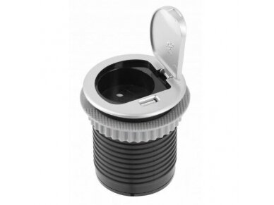 Kištukinių lizdų blokas | kolona | montuojamas į baldus | apvalus | užsidarantis | 1xSchuko | 1xUSB-A | Ø60mm | 1,9m kabelis | sidabrinis | GTV | AE-BPW1S1UCH-53 | 5902801253713 Kištukinių lizdų blokas | kolona | montuojamas į baldus | apvalus | užsidarantis | 1xSchuko | 1xUSB-A | Ø60mm | 1,9m kabelis | sidabrinis | GTV | AE-BPW1S1UCH-53 | 5902801253713