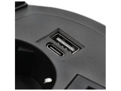 Kištukinių lizdų blokas | kolona | montuojamas į baldus | apvalus | užsidarantis | 1xSchuko | 2xUSB-A+C | HDMI/RJ45 | belaidė įkrovimo stotelė | Ø80mm | 1,5m kabelis | juodas | GTV | AE-BPW1SACP-20 | 5902801355332 3 Kištukinių lizdų blokas | kolona | montuojamas į baldus | apvalus | užsidarantis | 1xSchuko | 2xUSB-A+C | HDMI/RJ45 | belaidė įkrovimo stotelė | Ø80mm | 1,5m kabelis | juodas | GTV | AE-BPW1SACP-20 | 5902801355332 3