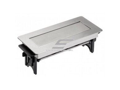 Kištukinių lizdų blokas | montuojamas į baldus | užsidarantis | 3xSchuko | 269x112x94mm | 1,5m kabelis | sidabrinis | AE-PBC3GS-51BK | 5901867196613 1 Kištukinių lizdų blokas | montuojamas į baldus | užsidarantis | 3xSchuko | 269x112x94mm | 1,5m kabelis | sidabrinis | AE-PBC3GS-51BK | 5901867196613 1
