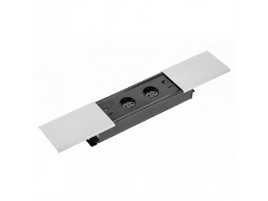Kištukinių lizdų blokas | montuojamas į baldus | užsidarantis | 2xSchuko | 2xUSB-A+C | 1xHDMI | 1xRJ45 | 310x100x58mm | 1,5m kabelis | sidabrinis | GTV | AE-PB2SPRES-53 | 5902801349829 Kištukinių lizdų blokas | montuojamas į baldus | užsidarantis | 2xSchuko | 2xUSB-A+C | 1xHDMI | 1xRJ45 | 310x100x58mm | 1,5m kabelis | sidabrinis | GTV | AE-PB2SPRES-53 | 5902801349829