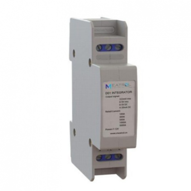 Rogowski Coil Integrator for DIN Rail | 500 A | 85 mV/kA | 0–10 V AC | For AC Current Measurement | D1.1 Rogowski Coil Integrator for DIN Rail | 500 A | 85 mV/kA | 0–10 V AC | For AC Current Measurement | D1.1