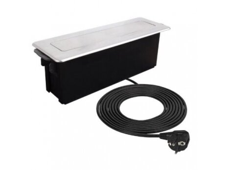 Kištukinių lizdų blokas | montuojamas į baldus | išsikeliantis | 3xSchuko | 2xUSB-A+C | 273x93x99mm | 2m kabelis | sidabrinis | HOPBOX-SD-3DE-UC-2-01 4 Kištukinių lizdų blokas | montuojamas į baldus | išsikeliantis | 3xSchuko | 2xUSB-A+C | 273x93x99mm | 2m kabelis | sidabrinis | HOPBOX-SD-3DE-UC-2-01 4