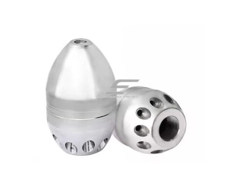 Rotacinis | besisukantis | judantis aukšto slėgio torpedinis purkštukas | vamzdynų valymui | Ø150-500mm | 1x0° | 3x30° | 5x33° | 300Bar | 200l/min | Ø87x140mm | keramikinis