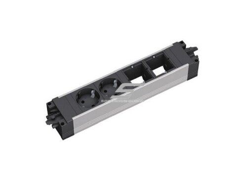 Kištukinių lizdų blokas | montuojamas į baldus | 2xSchuko | 2xPasirenkamos jungtys | 263x52x44mm | PDU | GST18 | juodas | Bachmann BA.906.001 Kištukinių lizdų blokas | montuojamas į baldus | 2xSchuko | 2xPasirenkamos jungtys | 263x52x44mm | PDU | GST18 | juodas | Bachmann BA.906.001