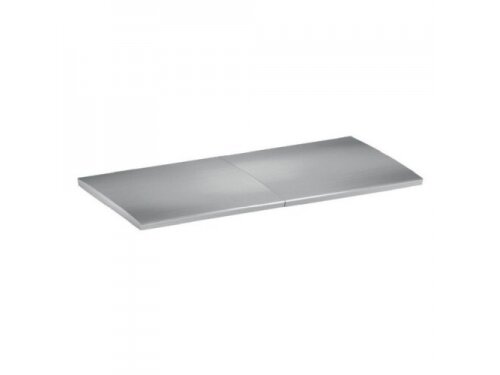 Dangtelis kištukinio lizdo bloko rėmeliui | montuojamas į baldus | 139x67x49mm | plastikinis | nerūdijančio plieno spalva | Bachmann | DUE | BA.929.100
