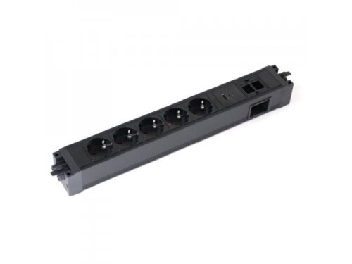 Kištukinių lizdų blokas | montuojamas į baldus | 5xSchuko | 2xUSB-A+C | 2xKeystone (90° LAN/HDMI) | 397x52x48mm | GST | juodas | Bachmann SA.PO.5.1.USB Kištukinių lizdų blokas | montuojamas į baldus | 5xSchuko | 2xUSB-A+C | 2xKeystone (90° LAN/HDMI) | 397x52x48mm | GST | juodas | Bachmann SA.PO.5.1.USB