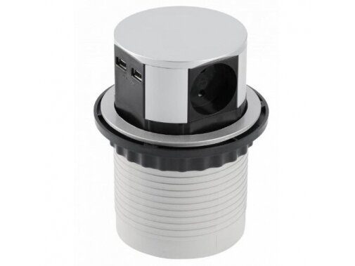Išsikeliantis kištukinių lizdų blokas | kolona | montuojamas į baldus | apvalus | 3xSchuko | 2xUSB-A | Ø100mm | 1,5m kabelis | sidabrinis | GTV | AE-BPW3S100U-53 | 5902801252587 Išsikeliantis kištukinių lizdų blokas | kolona | montuojamas į baldus | apvalus | 3xSchuko | 2xUSB-A | Ø100mm | 1,5m kabelis | sidabrinis | GTV | AE-BPW3S100U-53 | 5902801252587