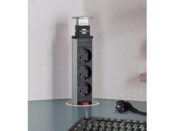 Išsikeliantis kištukinių lizdų blokas | kolona | montuojamas į baldus | apvalus | 3xSchuko | Ø60mm | 2m kabelis | juodas/sidabrinis | Brennenstuhl | 1396200003 | 4007123632855 2 Išsikeliantis kištukinių lizdų blokas | kolona | montuojamas į baldus | apvalus | 3xSchuko | Ø60mm | 2m kabelis | juodas/sidabrinis | Brennenstuhl | 1396200003 | 4007123632855 2