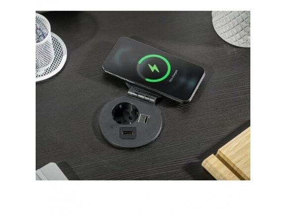 Kištukinių lizdų blokas | kolona | montuojamas į baldus | apvalus | užsidarantis | 1xSchuko | 2xUSB-A+C | HDMI/RJ45 | belaidė įkrovimo stotelė | Ø80mm | 1,5m kabelis | sidabrinis | GTV | AE-BPW1SACP-10 | 5902801325519 6 Kištukinių lizdų blokas | kolona | montuojamas į baldus | apvalus | užsidarantis | 1xSchuko | 2xUSB-A+C | HDMI/RJ45 | belaidė įkrovimo stotelė | Ø80mm | 1,5m kabelis | sidabrinis | GTV | AE-BPW1SACP-10 | 5902801325519 6