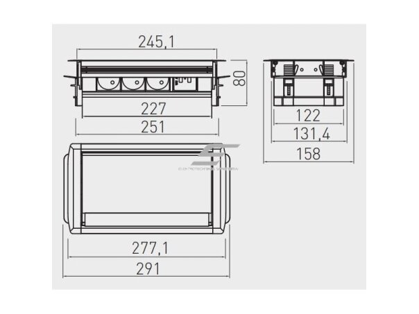 Kištukinių lizdų blokas | montuojamas į baldus | užsidarantis | 3xSchuko | 2xUSB-A | 310x100x58mm | 1,5m kabelis | sidabrinis | AE-PBC3GS2U-53BKS | 5901867196651 2 Kištukinių lizdų blokas | montuojamas į baldus | užsidarantis | 3xSchuko | 2xUSB-A | 310x100x58mm | 1,5m kabelis | sidabrinis | AE-PBC3GS2U-53BKS | 5901867196651 2