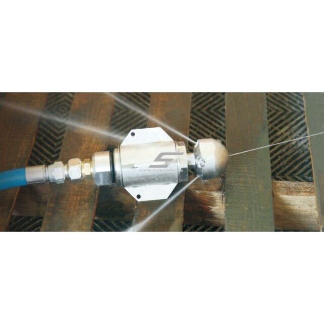 Pöörlev | keerlev | liikuv kõrgsurveotsik | torustike puhastamiseks | Ø200-900mm | 100-350Bar | 150-350l/min | Ø122x231mm | 50-400rpm 2