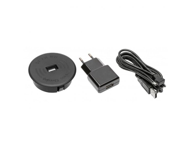 Belaidė įkrovimo stotelė | montuojama į baldus | 1xUSB-A | Ø60mm | 2m kabelis | juoda | GTV | AE-ZUSB-20 | 5901867181954 Belaidė įkrovimo stotelė | montuojama į baldus | 1xUSB-A | Ø60mm | 2m kabelis | juoda | GTV | AE-ZUSB-20 | 5901867181954